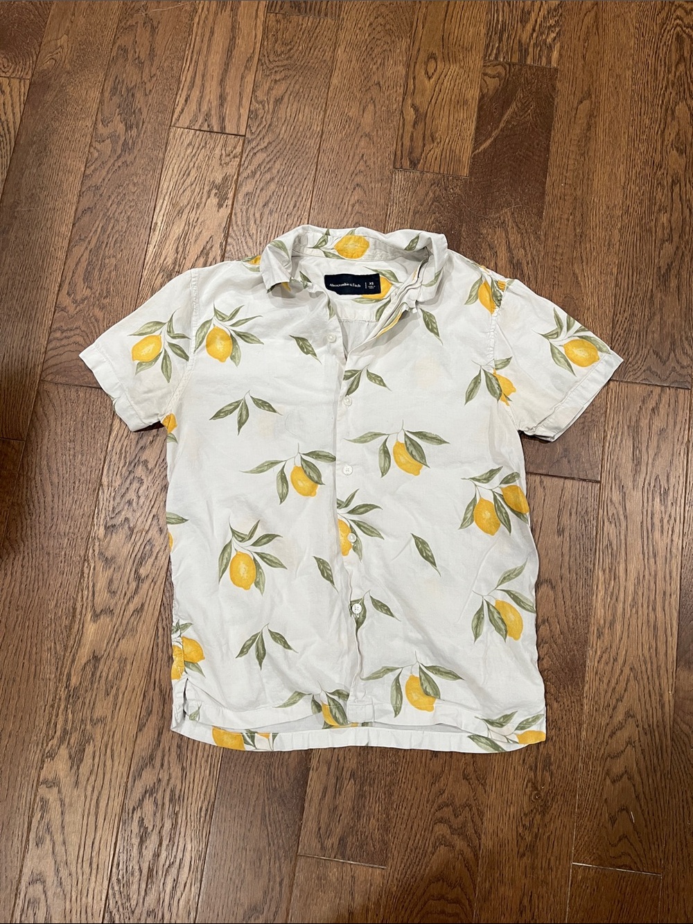 Abercrombie Lemon Button-Up Short Sleeve Shirt